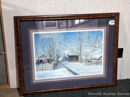 Nicely framed and matted, signed and numbered print by Philly Philbeck is about 40" x 31" over