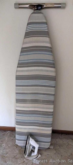 Sunbeam steam iron and nice sturdy ironing board.