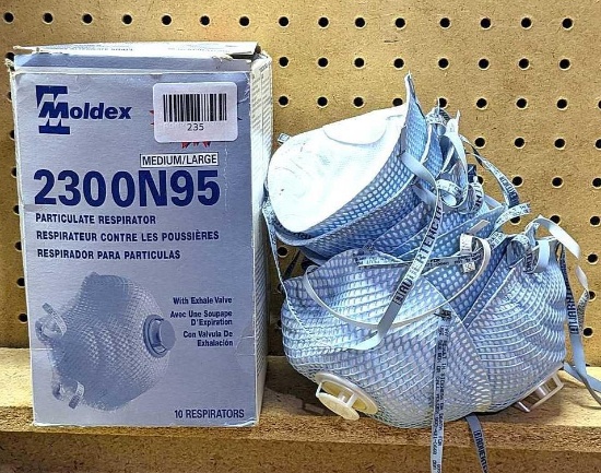 Moldex N95 particulate masks, full box plus more.