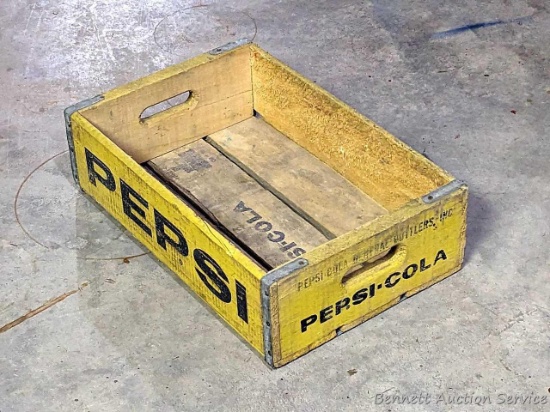 Vintage Pepsi - Cola crate is about 18" x 12" x 5" and in good condition with nice graphics.