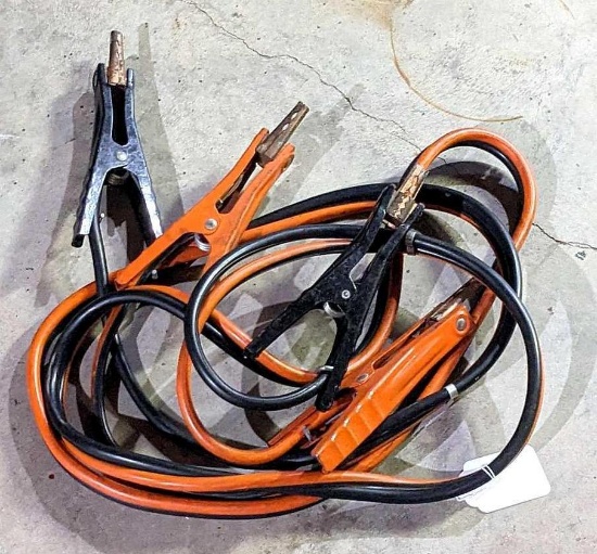 Nice soft jumper cables measure 12' long and have fine tips for your Chevy.