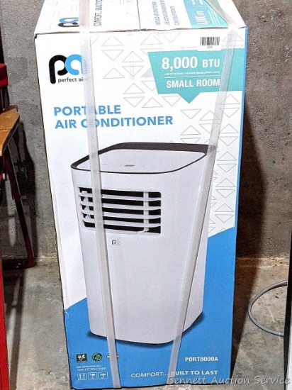 NIB Perfect Air portable air conditioner looks like it's Model PORT8000A.