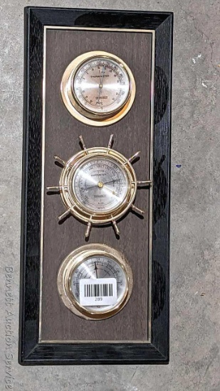 17" Springfield weather station. Frame in good condition, thermometer looks about right, not sure on