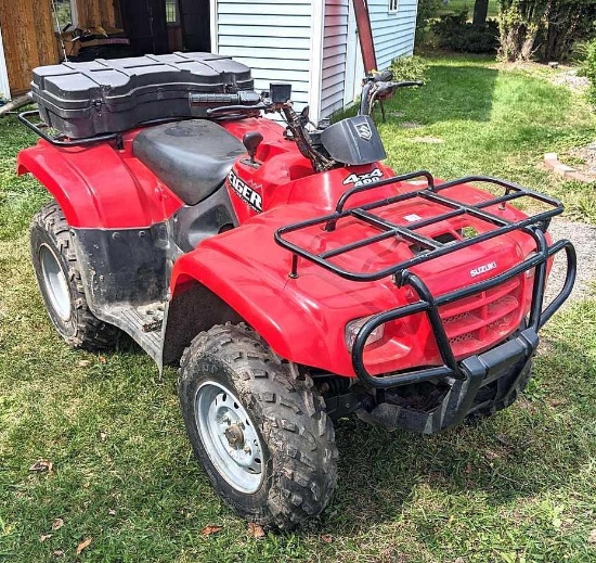 Suzuki Eiger Quad Runner 400 4x4 ATV with only 830 miles. This 4-wheeler is in good condition