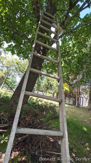 Aluminum extension ladder section is approx. 12'.