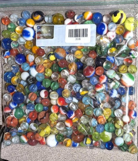 1 gallon bag of pretty marbles