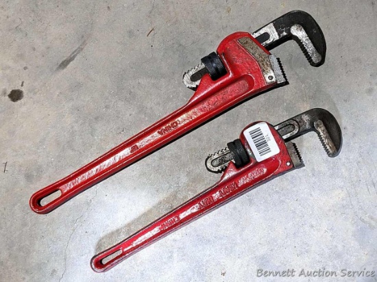14" and 18" heavy duty pipe wrenches.
