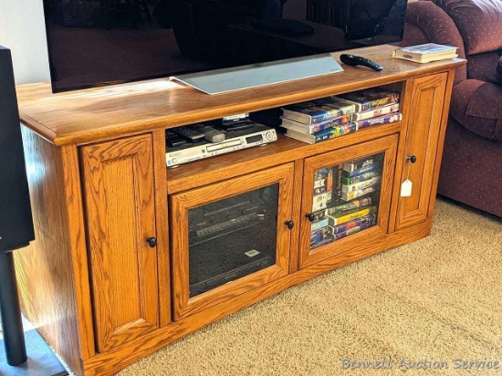 Nice cabinet currently set up as an entertainment system, but would also make a nice sofa or entry