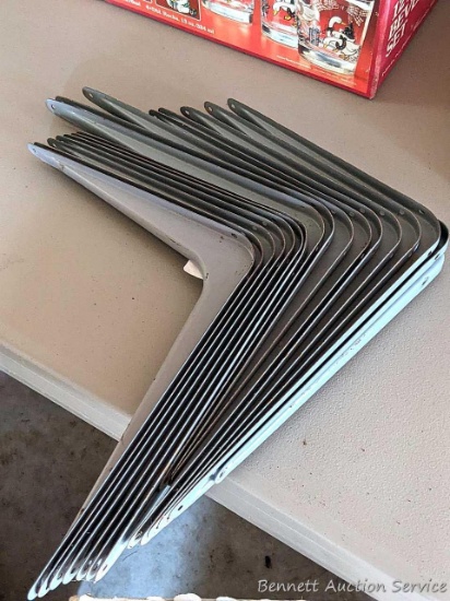 16 large 10" x 9" shelf brackets.