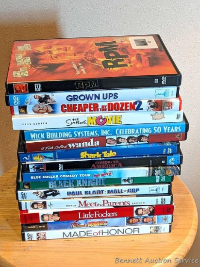 DVD including Grown Ups, Shark Tale, A Fish Called Wanda, Meet the Parents, RPM, Black Knight, more.
