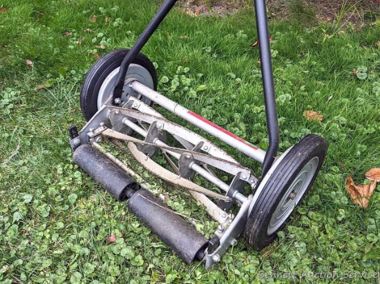 Great States reel mower has a 16" cut.