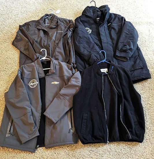 Windbreaker style jacket advertises Camaro, presumably size XL;