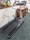 Pro-Form Cross Walk treadmill is about 5-1/2' long. Works. In good condition, not sure how to work