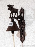 Neat cast iron moose bell is about 12
