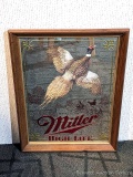 Vintage Minnesota Miller High Life beer mirror is about 15