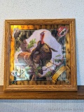 Miller High Life 'Friends of the Field' Joe Bucher Gander Mountain beer mirror depicts a Tom Turkey.