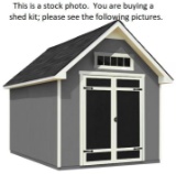 Heartland Rockport Model 33043 storage or garden shed kit is ready for assembly. Has been stored off