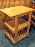 Rolling kitchen stand measures approx. 27
