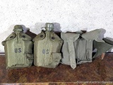 US Military canteens with insulators, plus a 7