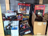 Christmas supplies as pictured incl John Deere, Pepsi, nutcracker, other ornaments; lighted ship