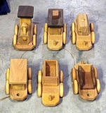 Wooden train set incl 9