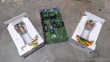 NIP Mustad multi-pack of fishing tools, and two Rapala Cabin Classics glass and lure sets.