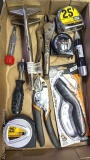 25' tape measures, vise grips, Fiskars utility knife, more.
