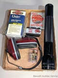 Daisy Premium Grade BBS; MagLite flashlight, pellets, ear muffs, more.