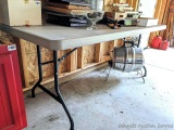 Lifetime folding 6' table. The table is in very good condition with a few scuffs on the edges.