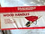 Yard Works wooden wheel barrow handles measure approx 58