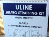 Uline jumbo strapping kit, comes with strapping, clips, and is no. S - 3824.