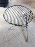 2' diameter campfire cooking grate with post is in good condition.
