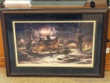 Signed and numbered framed print by Terry Redlin entitled 'His First Homecoming' has Certificate of