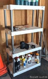 5' tall Plano plastic shelving unit is 32