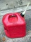 5 gallon gas tote with quick-flow spout.