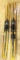 Pair vintage ProAm Cut'n Jump water skis with slalom boot, approx. 5-1/2' long.