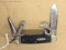 Western USA Model S-901 stainless steel pocket knife with chipped bone slabs. Very good condition.