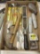 Stanley, Irwin, Craftsman, Lufkin, other knives, measure tapes, spade bits, and more.
