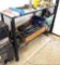 Sturdy workbench with structural steel frame is approx. 5' x 1-1/2' x 3-1/2' tall.