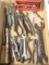 Assorted pliers and wrenches including Wakefield No. 45, Indestro 1/4
