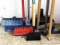 Tile scraper, brooms and brushes, dust pan, more.