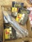Three Spring Grip organizers for your brooms rakes etc. and a pair of push broom head mounts.