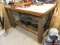 Heavy duty wooden workbench with a 62