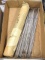 Around 5 lbs of welding rod. Package reads 1/8 Jets. Rods are unnumbered, but have a heavy flux,