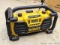 DeWalt DC012 work site charger radio, appears to be in very good condition, has a battery charger