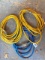 3 Extension cords, one needs to be repaired. Each cord is estimated to be 25 ft long and are heavy
