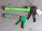 Are you green with envy for these two green caulking guns? The larger one is an Albion B12Q which