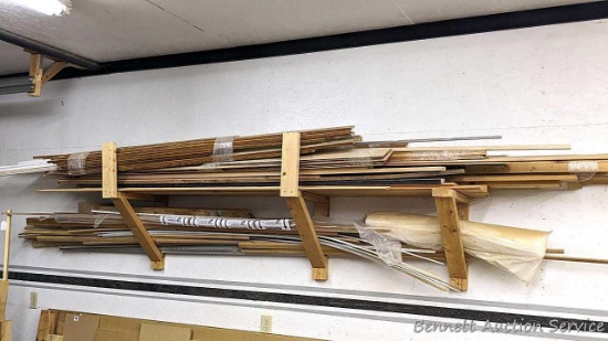 Nice assortment of hobby wood and trim stock including red oak, pine, maple, white ash, other.