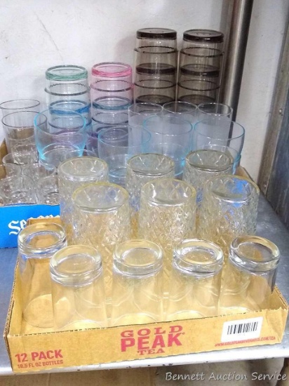 Juice glasses, tumblers, shot glasses, iced tea glasses, more.