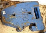 Two Ford 80 lb tractor or pulling truck suitcase weights.
